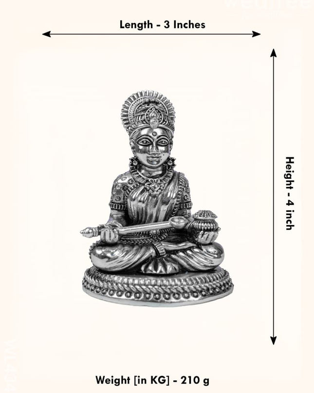 Brass Silver Antique Annapoorani - Wl4346 Figurines