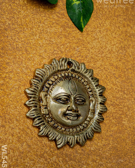 Brass Sun Face Wall Hanging - 3 inch - WL5451 - Brass Wall Hanging