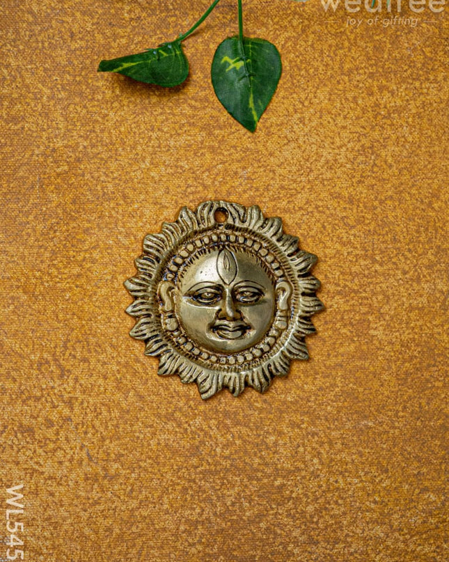 Brass Sun Face Wall Hanging - 3 inch - WL5451 - Brass Wall Hanging