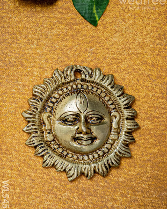 Brass Sun Face Wall Hanging - 3 inch - WL5451 - Brass Wall Hanging
