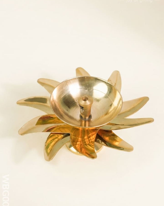 Brass Sun Shaped Diya - WBG0047 - Brass Diya RG