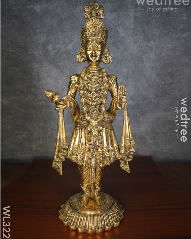 Brass Swami Narayanan Idol - Wl3225 Figurines