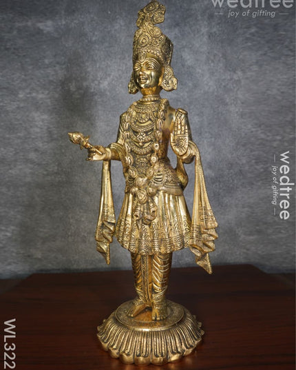Brass Swami Narayanan Idol - Wl3225 Figurines