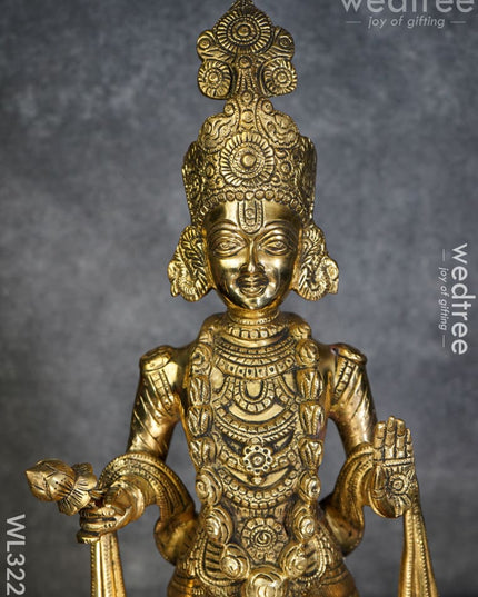 Brass Swami Narayanan Idol - Wl3225 Figurines
