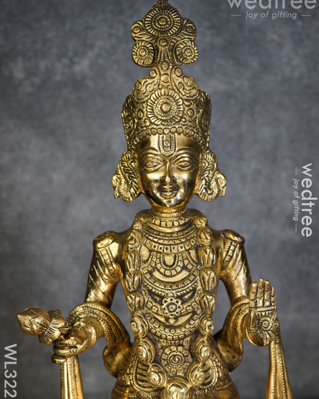 Brass Swami Narayanan Idol - Wl3225 Figurines