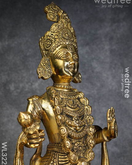Brass Swami Narayanan Idol - Wl3225 Figurines