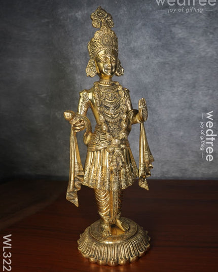 Brass Swami Narayanan Idol - Wl3225 Figurines