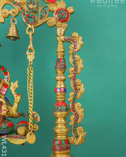 Brass Swing Ganesha Statue - Wl4319 Figurines