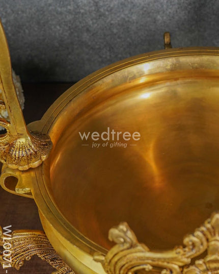 Brass Swing Ganesha Urli With Peacock Design - Wl0071-2