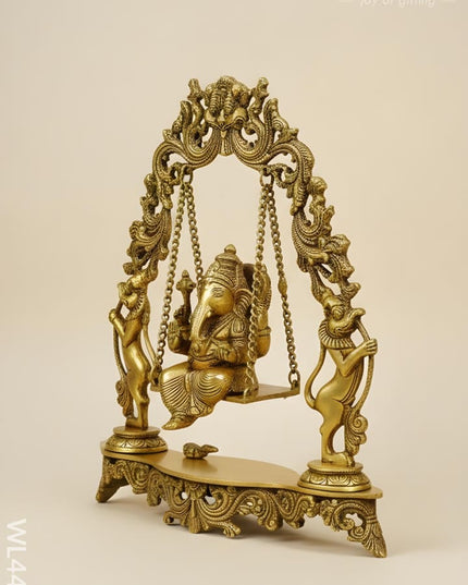 Brass Swing Ganesha - WL4437 - Brass Figurines