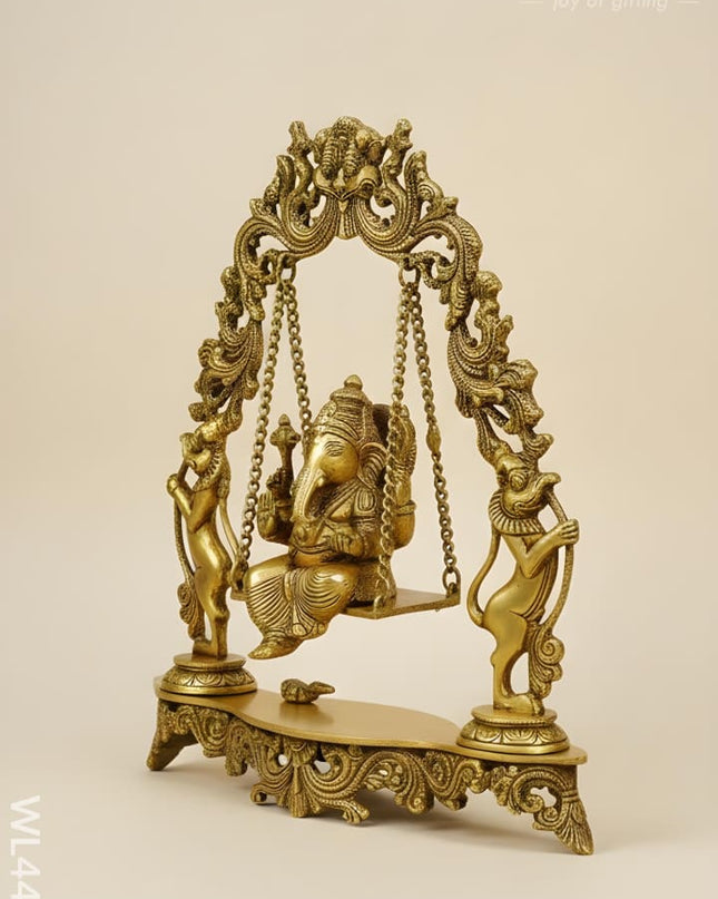 Brass Swing Ganesha - WL4437 - Brass Figurines
