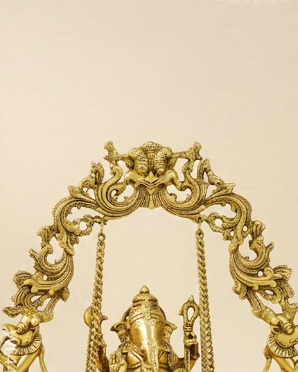 Brass Swing Ganesha - WL4437 - Brass Figurines