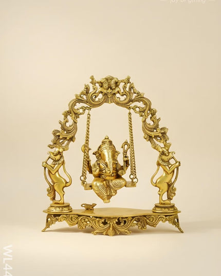 Brass Swing Ganesha - WL4437 - Brass Figurines