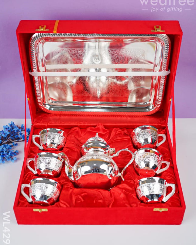 24Kt Gold Plated Teapot And Cup Set - Wl4299 Dining Essentials