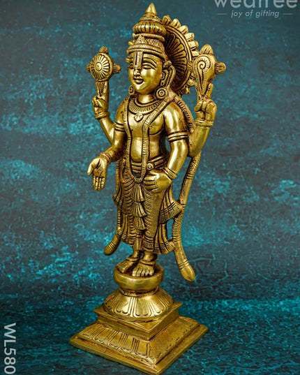 Brass Tirupathi Balaji Idol - 11 inch - WL5809 - Brass Figurines