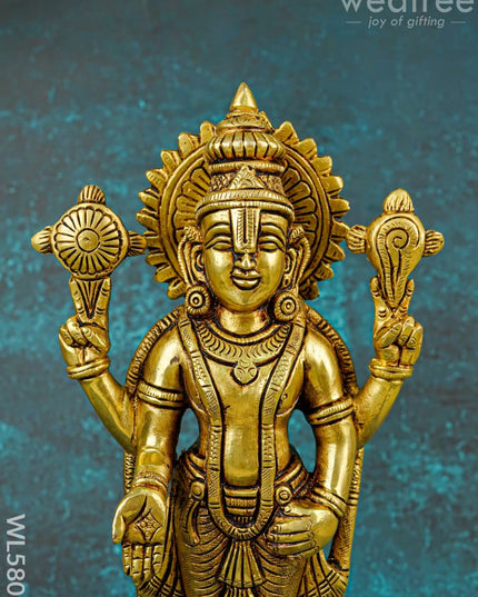 Brass Tirupathi Balaji Idol - 11 inch - WL5809 - Brass Figurines