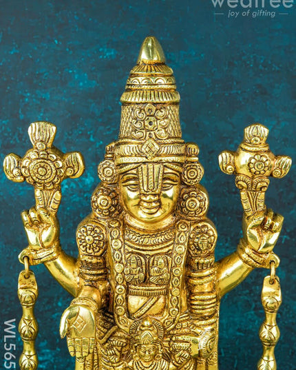Brass Tirupathi Balaji Idol - 16 inch - WL5657 - Brass Figurines