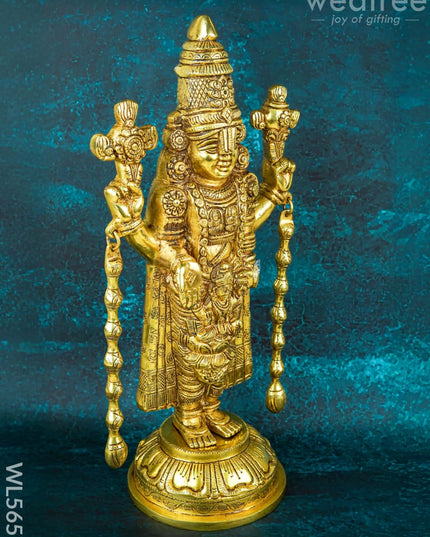 Brass Tirupathi Balaji Idol - 16 inch - WL5657 - Brass Figurines