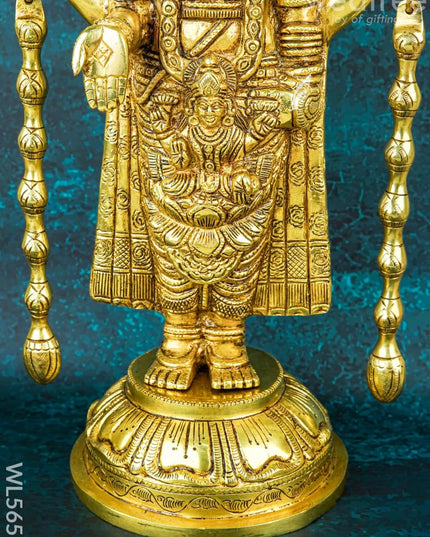 Brass Tirupathi Balaji Idol - 16 inch - WL5657 - Brass Figurines