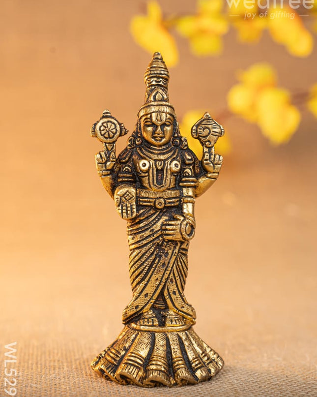 Brass Tirupathi Balaji Idol - 6 inch - WL5292 - Brass Figurines