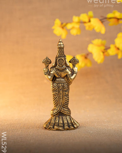 Brass Tirupathi Balaji Idol - 6 inch - WL5292 - Brass Figurines