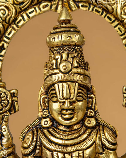 Brass Tirupathi Balaji Idol - 9 inch - WL4971 Brass Figurines