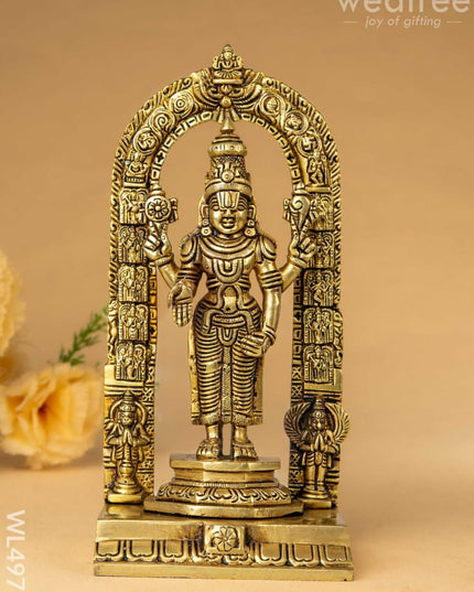 Brass Tirupathi Balaji Idol - 9 inch - WL4971 Brass Figurines