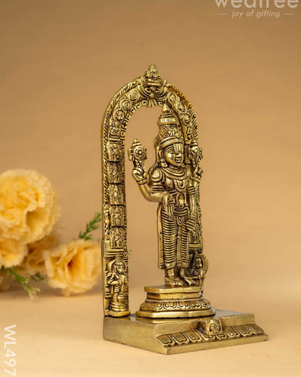 Brass Tirupathi Balaji Idol - 9 inch - WL4971 Brass Figurines