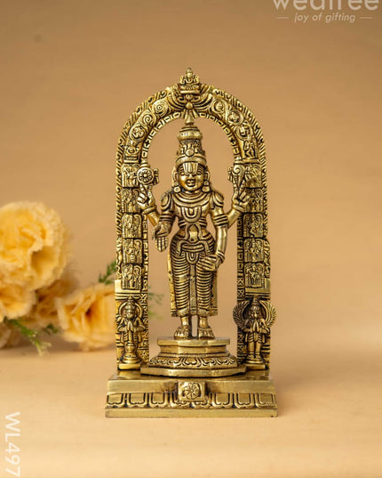 Brass Tirupathi Balaji Idol - 9 inch - WL4971 Brass Figurines