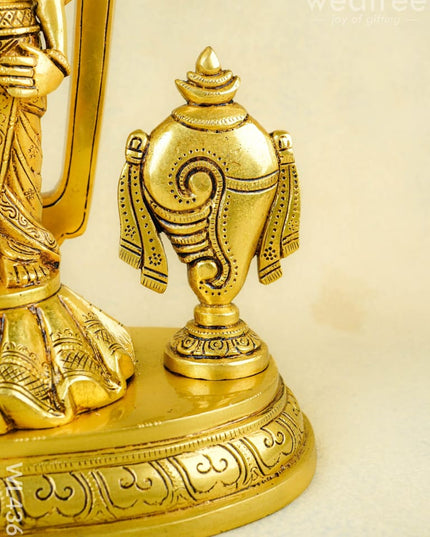Brass Tirupati Balaji With Shank Chakra & Nama - WL4365 - Brass Figurines