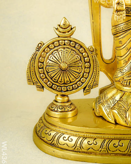 Brass Tirupati Balaji With Shank Chakra & Nama - WL4365 - Brass Figurines