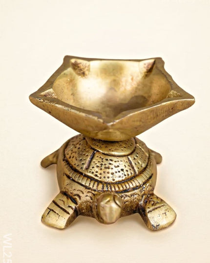 Brass Tortoise Diya - WL2541 - Brass Diya