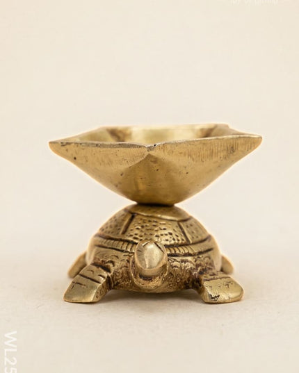Brass Tortoise Diya - WL2541 - Brass Diya