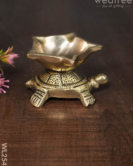 Brass Tortoise Diya - WL2541 - Brass Diya