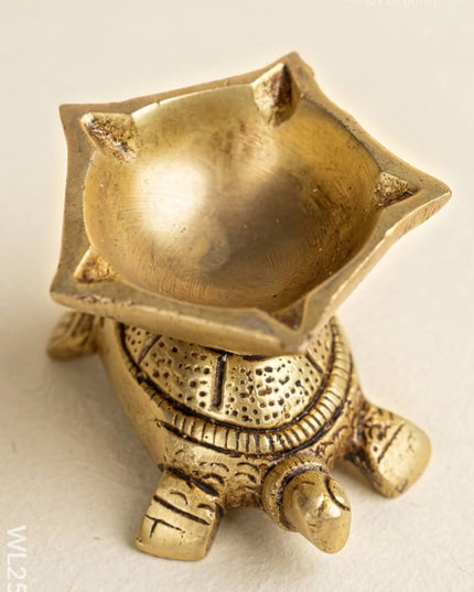 Brass Tortoise Diya - WL2541 - Brass Diya
