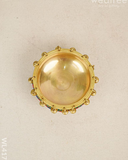 Brass Urli With Bells - Wl4175