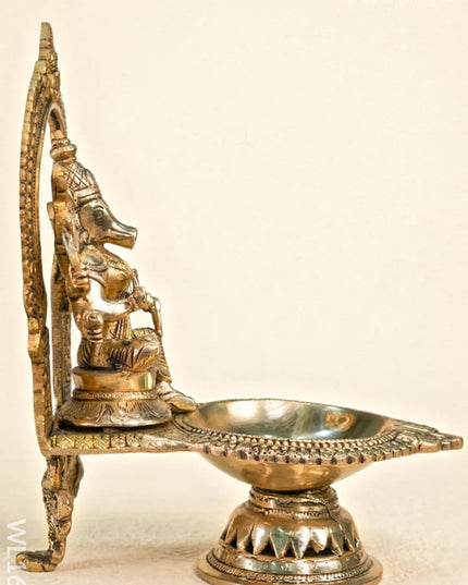 Brass Varahi Devi Diya - WL1689 - Brass Diya