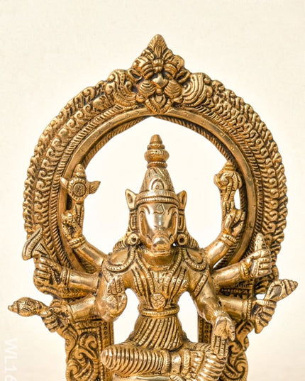 Brass Varahi Devi Diya - WL1689 - Brass Diya