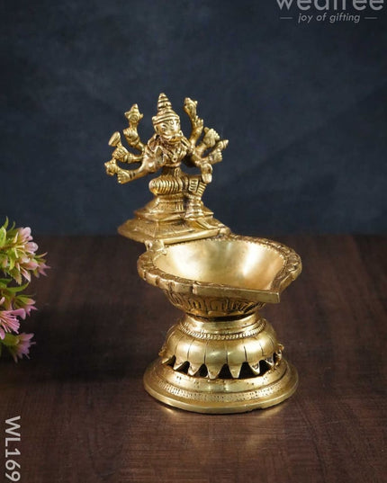 Brass Varahi Devi Diya - Wl1696