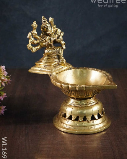 Brass Varahi Devi Diya - Wl1696