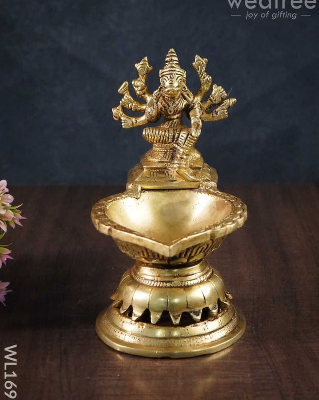 Brass Varahi Devi Diya - Wl1696