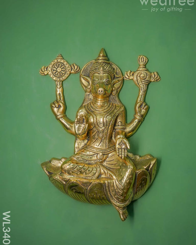 Brass Varahi Amman Wall Hanging - Wl3409 Figurines