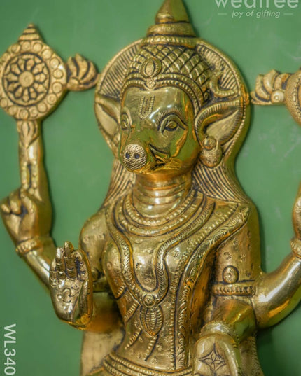 Brass Varahi Amman Wall Hanging - Wl3409 Figurines