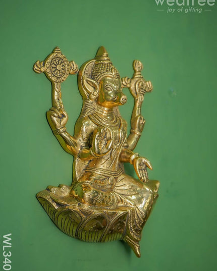 Brass Varahi Amman Wall Hanging - Wl3409 Figurines
