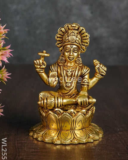 Brass Vishnu & Lakshmi Set - Wl2559 Figurines