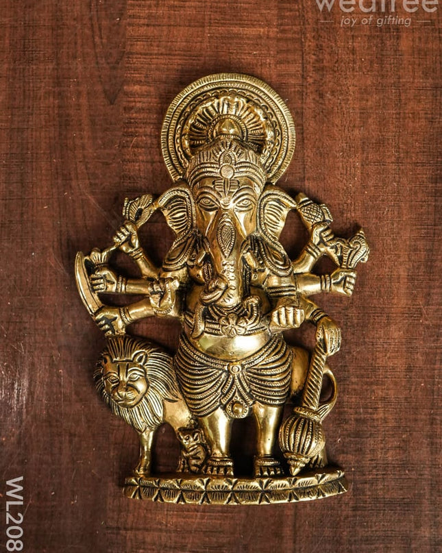 Brass Wall Hanging Drishti Ganesha - Wl2083 Figurines