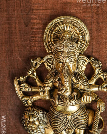 Brass Wall Hanging Drishti Ganesha - Wl2083 Figurines