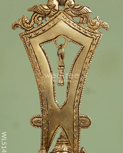 Brass Wall Hanging Ganesha - 13 inch - WL5140 Brass Decor