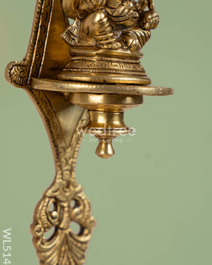 Brass Wall Hanging Ganesha - 13 inch - WL5140 Brass Decor
