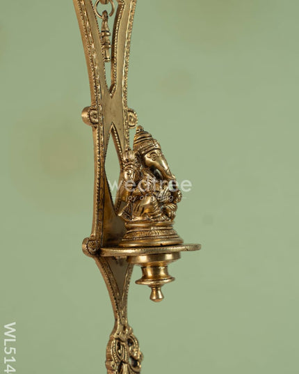 Brass Wall Hanging Ganesha - 13 inch - WL5140 Brass Decor